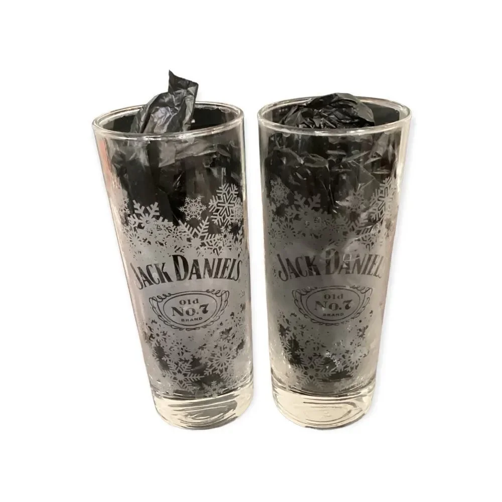 Jack Daniel’s Old No. 7 Snowflakes Highball Glasses Set Of 2